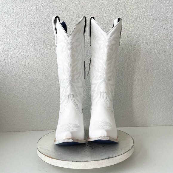 Lane MEGAN MORONEY Cowboy Boots Smokeshow Womens 10 White Western Cowgirl Tall - Picture 6 of 14